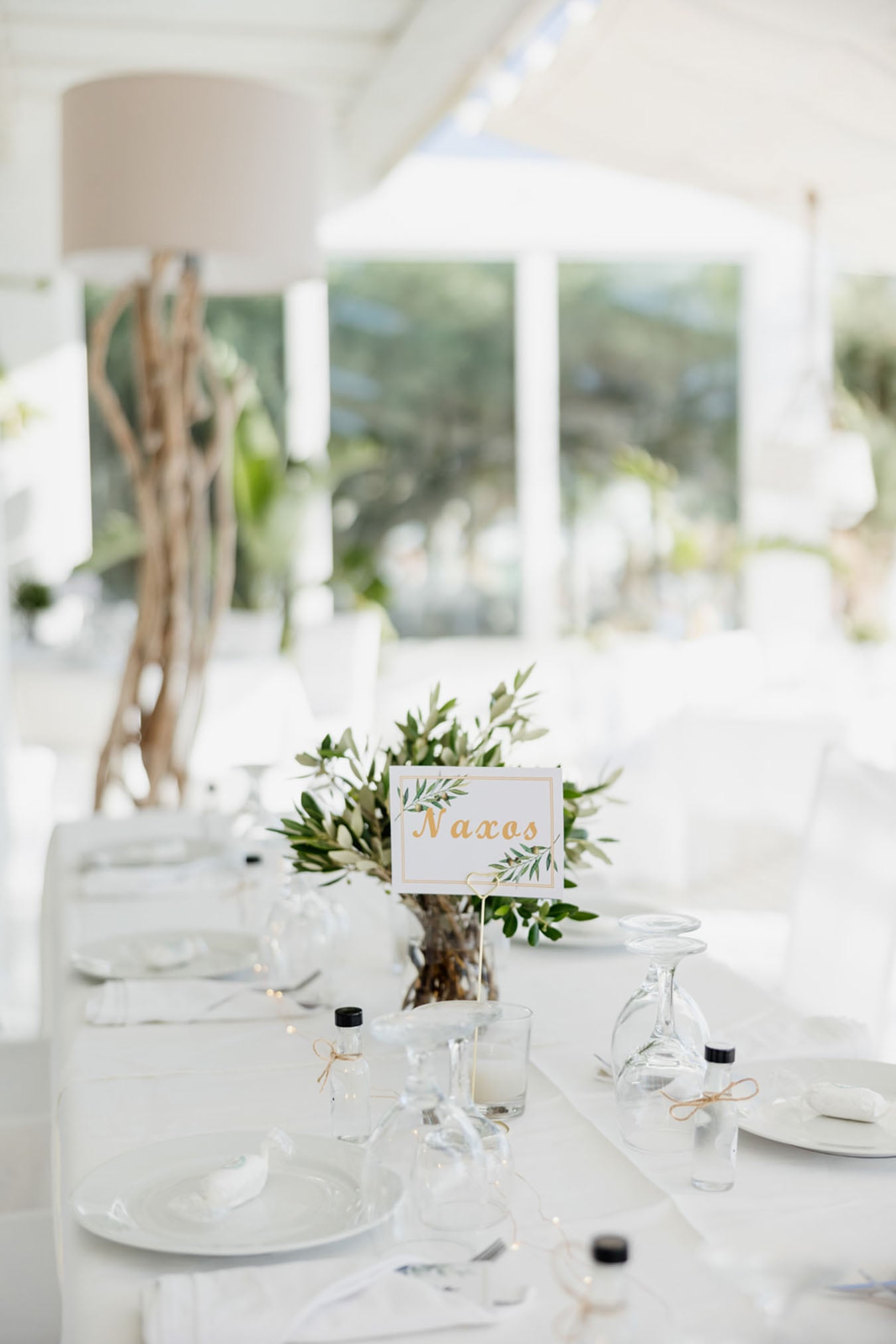Floral wedding decoration on Naxos beach, Santana Weddings