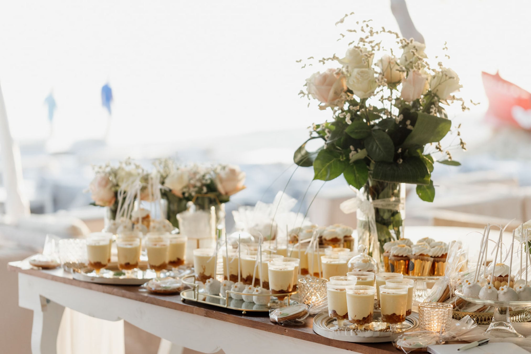 Wedding setup and decoration at Santana Weddings, Naxos